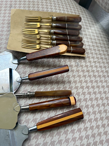 Vintage tortenbesteck set - tortenbesteck,
