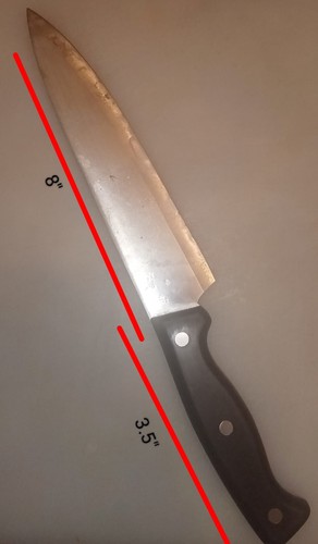 Küchenmesser edelstahl - edelstahl, 11,5"