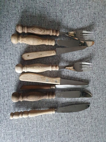 Besteck mit holzgriff - besteck,