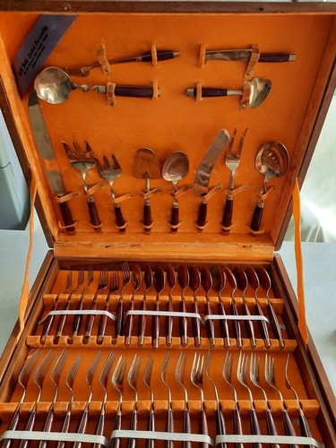155 teilig messing besteck - 155, 12