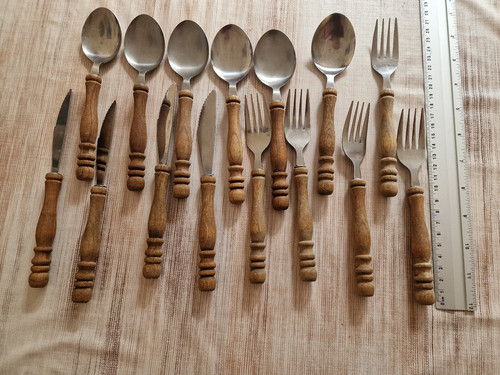 Besteck mit holzgriff - holzgriff,, leichte