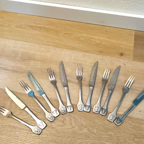 Edelstahl besteck set - edelstahl, silber