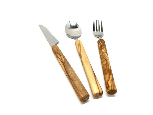 Essbesteck edelstahl mit griff - edelstahl,