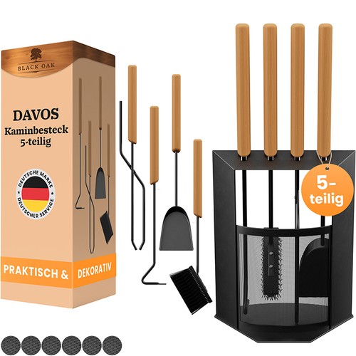 Black oak kaminbesteck davos - kaminbesteck,