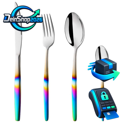 Edelstahl besteck teilig - edelstahl-besteck, 4-teilig