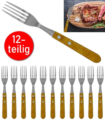 12er steak gabel set - steak,