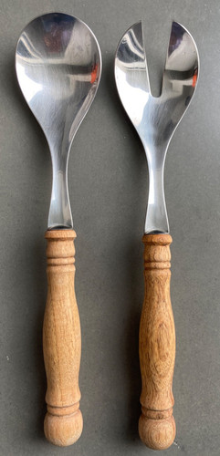Salat besteck mit holzgriff - -besteck,