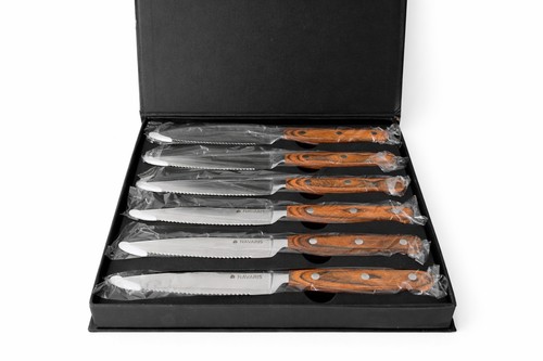 Steakmesser set mit holzgriff - steakmesser,