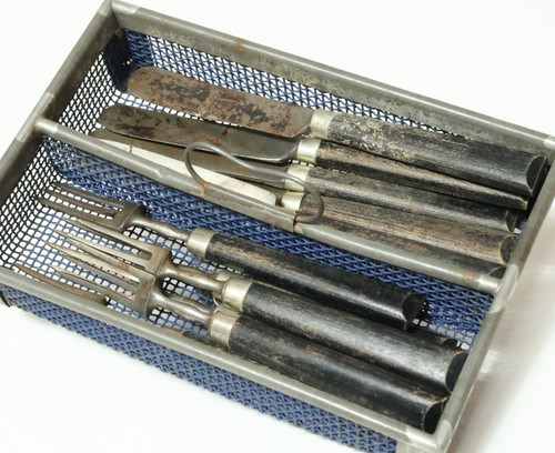 Alter puppen besteck holzgriff - puppen,