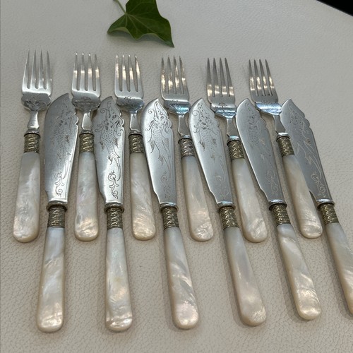 Fischbesteck wohl versilbert - fischbesteck,